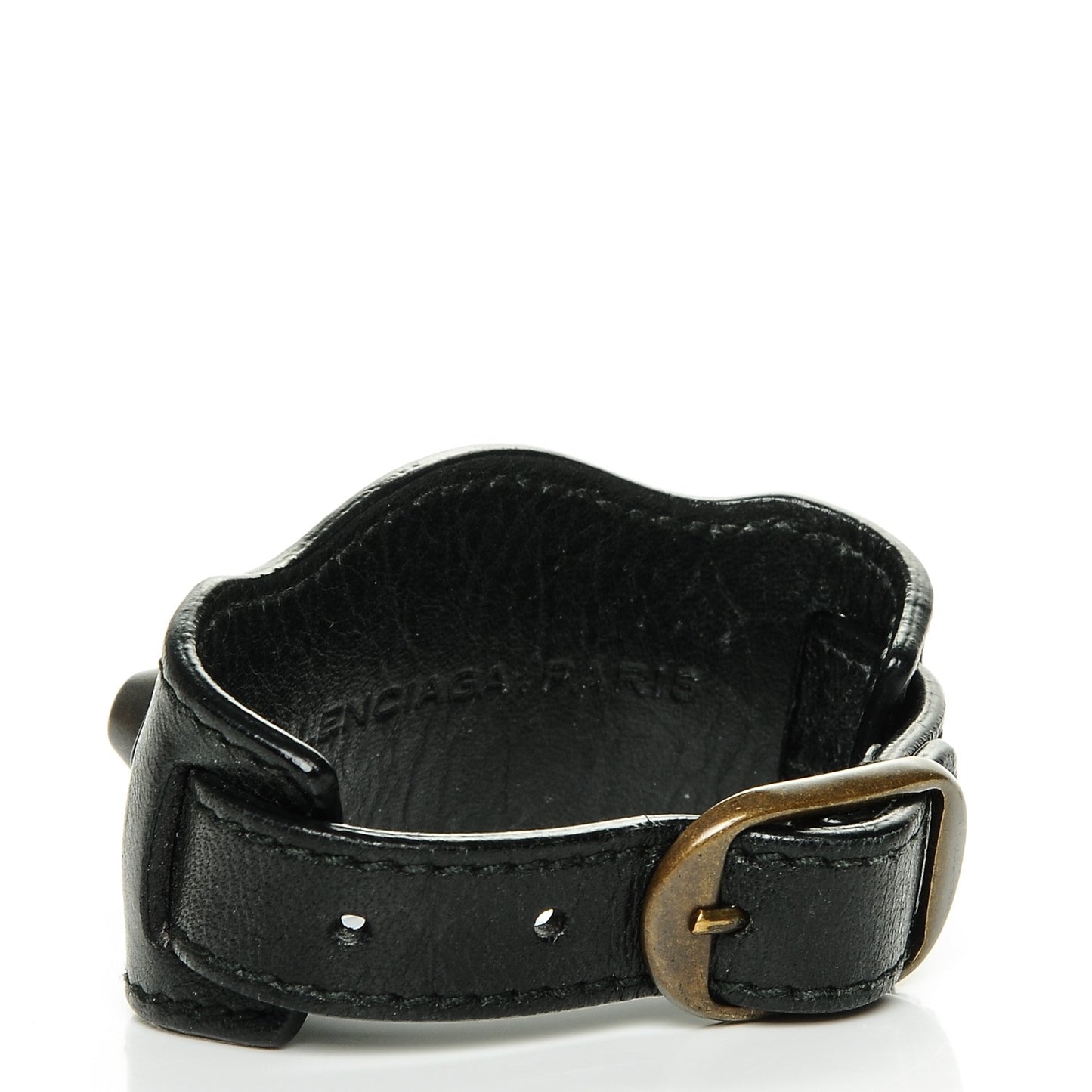 Agneau Arena Classic Hardware Bracelet S Black