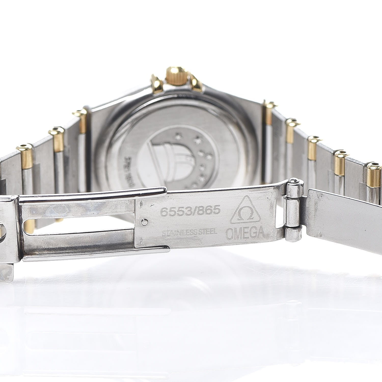 Omega Stainless Steel 18K Yellow Gold Mother of Pearl 22mm Constellation Quartz Watch 1262.70 6 of 7