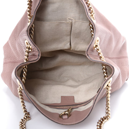 Gucci Pebbled Calfskin Medium Soho Chain Shoulder Bag Dark Cipria 4 of 12