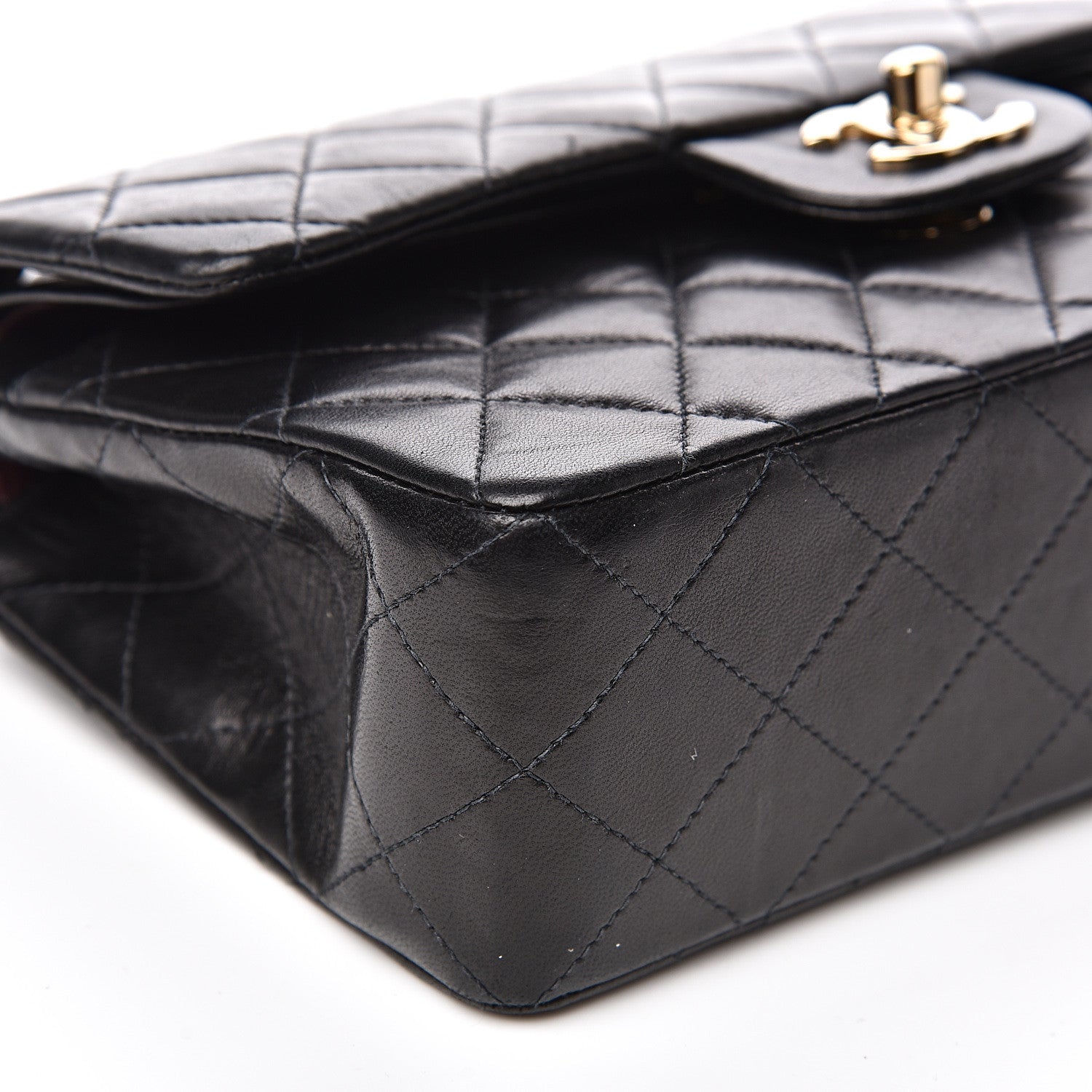 Chanel Lambskin Quilted Small Double Flap Black 7 of 16