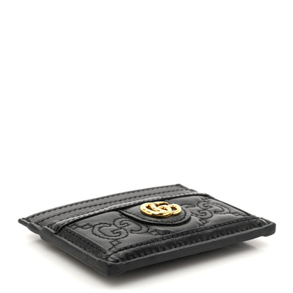 Gucci Calfskin GG Matelasse Card Holder  Black 4 of 7