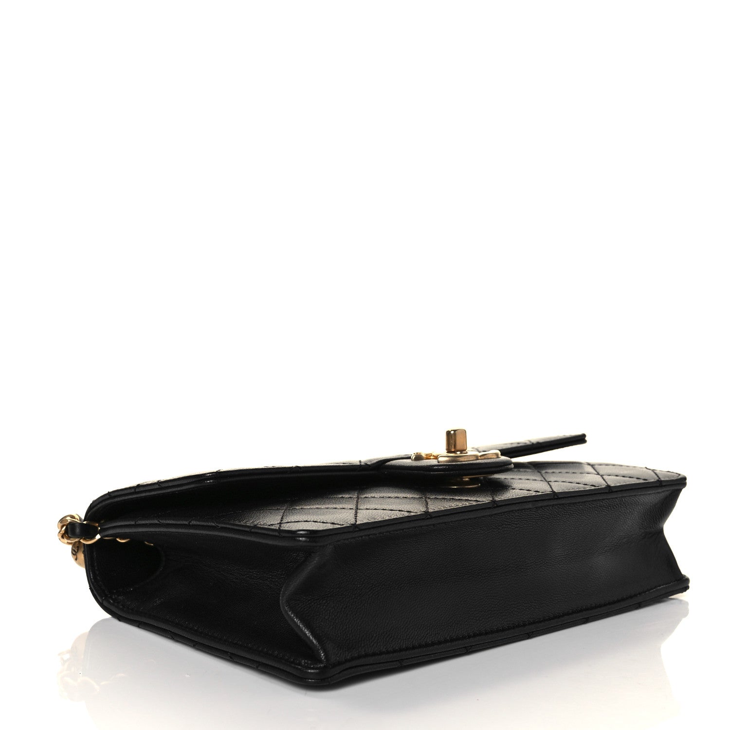 Chanel Lambskin Quilted Small Chic Pearls Flap Black 4 of 9