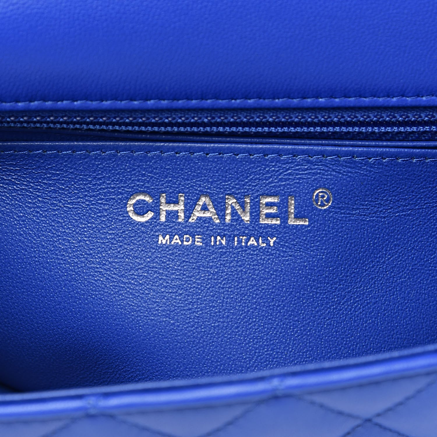 Chanel Lambskin Quilted Mini Rectangular Flap Royal Blue 6 of 12