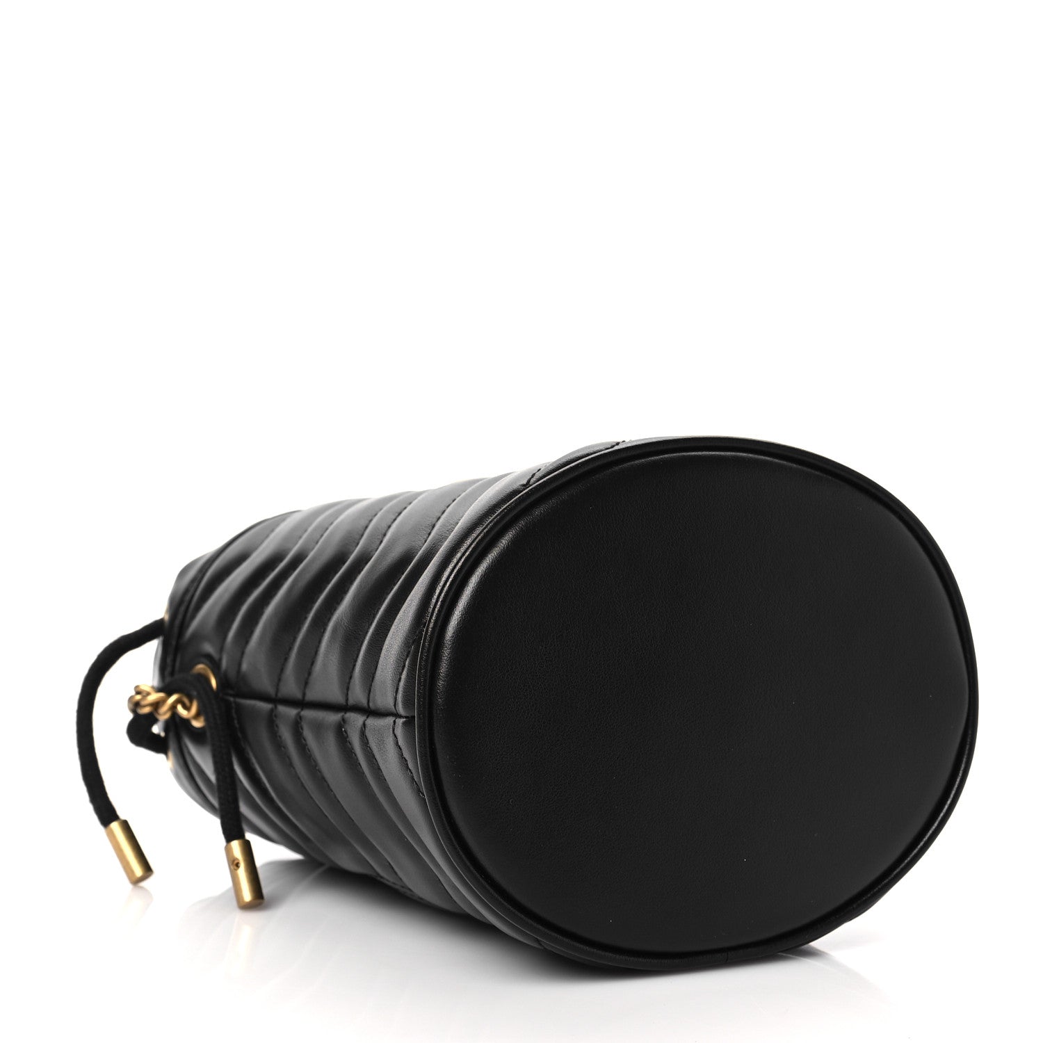 Gucci Calfskin Matelasse Mini GG Marmont 2.0 Bucket Bag Black 4 of 6