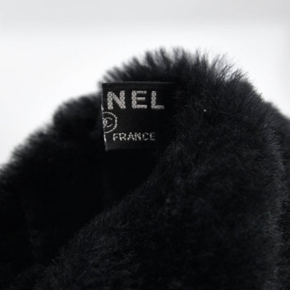 Chanel Leather Gloves Black Size 7 4 of 4