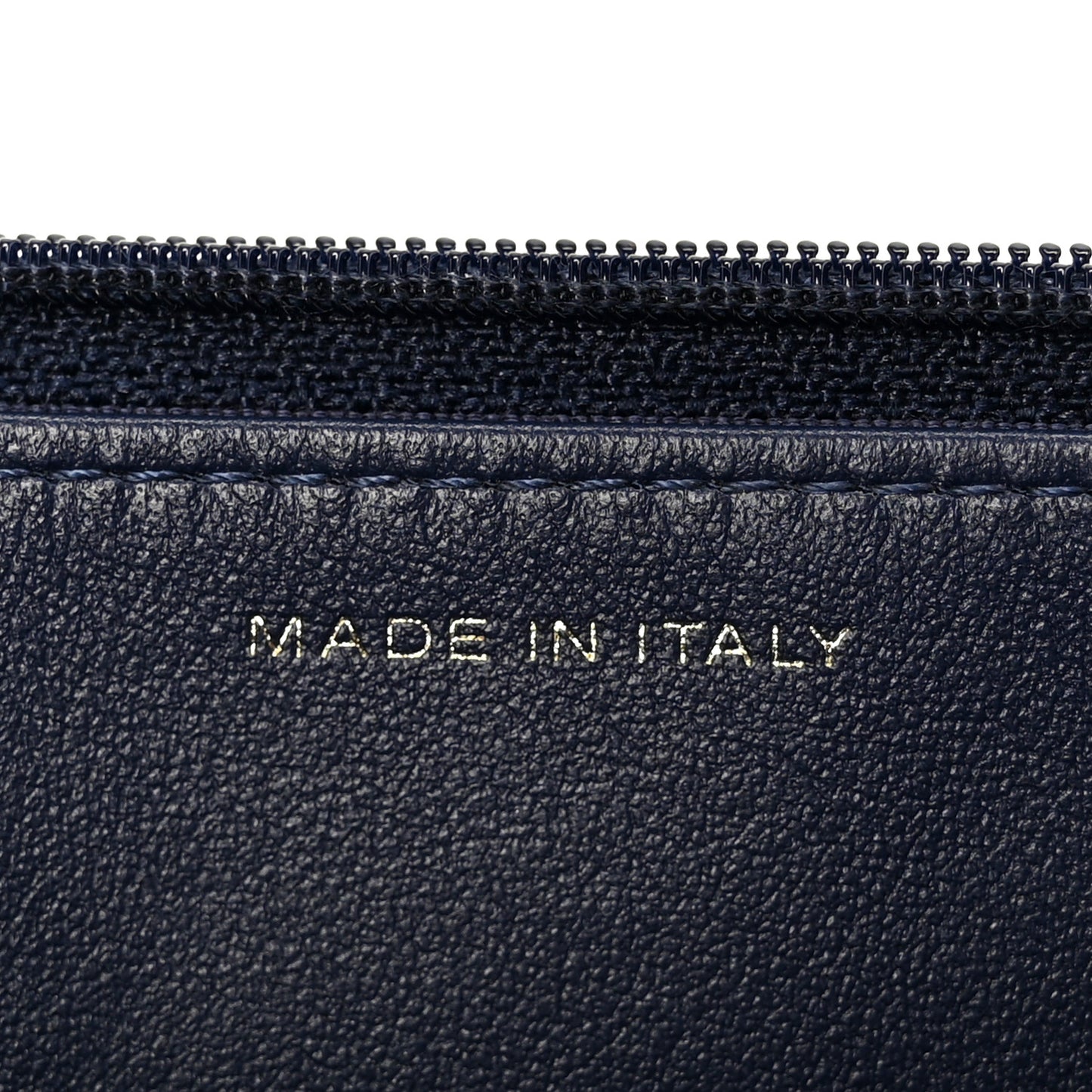 Caviar Quilted Wallet on Chain WOC Navy Blue