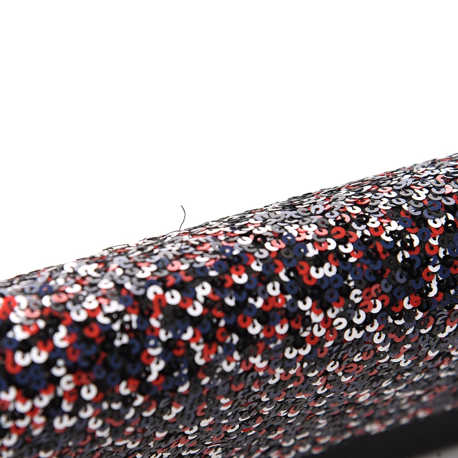 Christian Dior Satin Sequin Chain Crossbody Black Multicolor 8 of 8