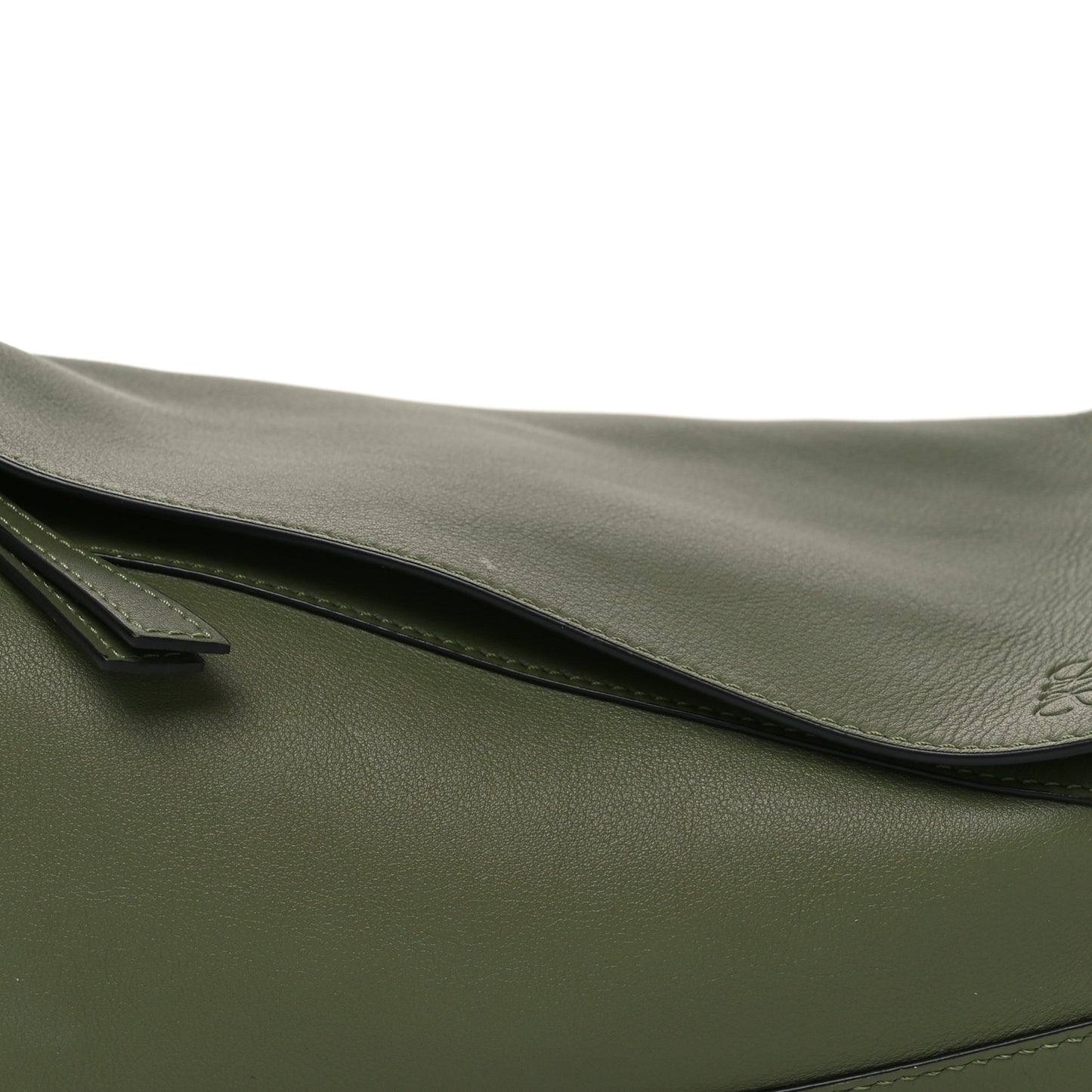 Calfskin Puzzle Hobo Avocado