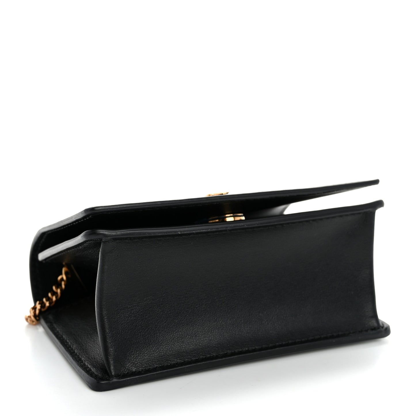 Vitello Mini Virtus Chain Clutch Black