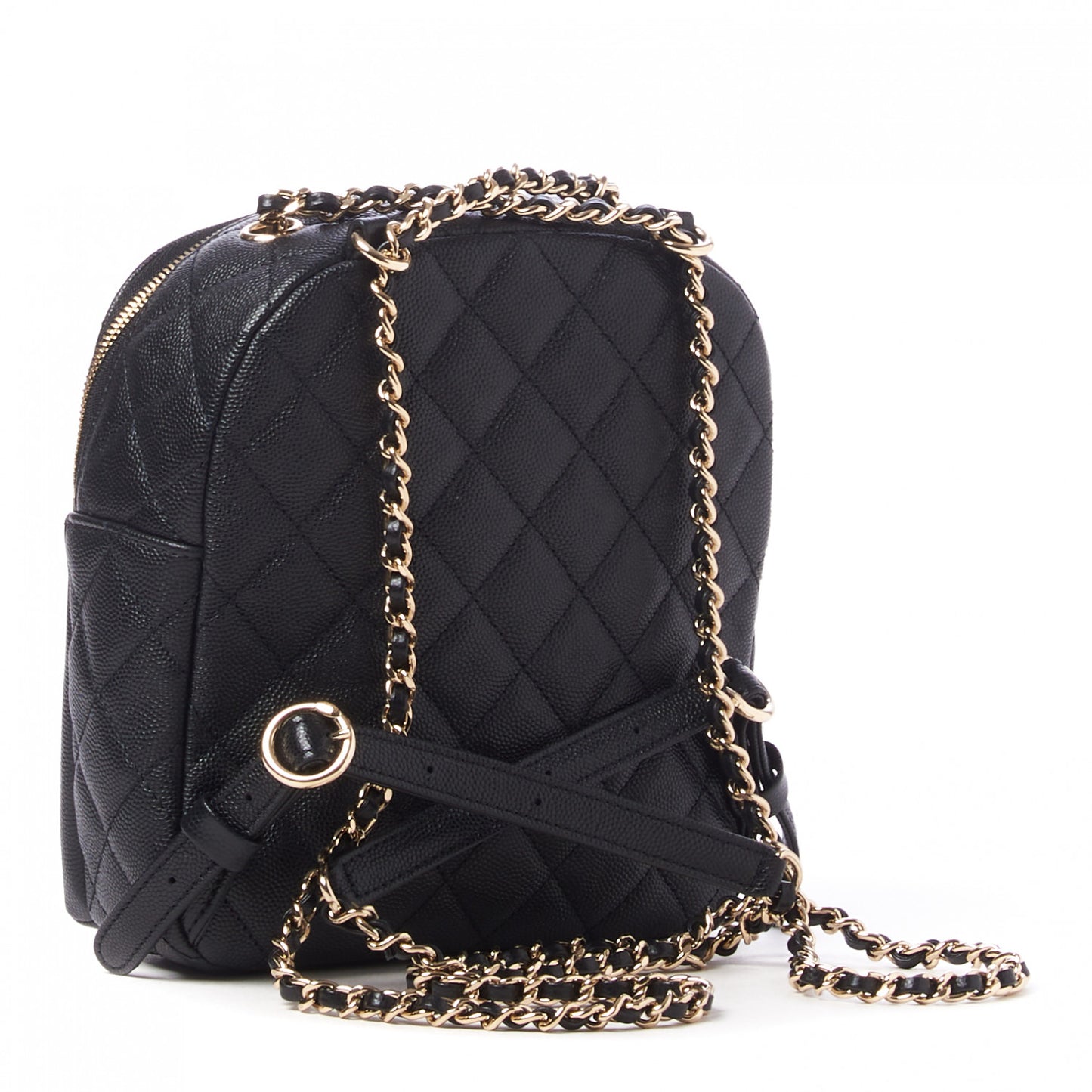 Caviar Quilted Small CC Day Backpack Black