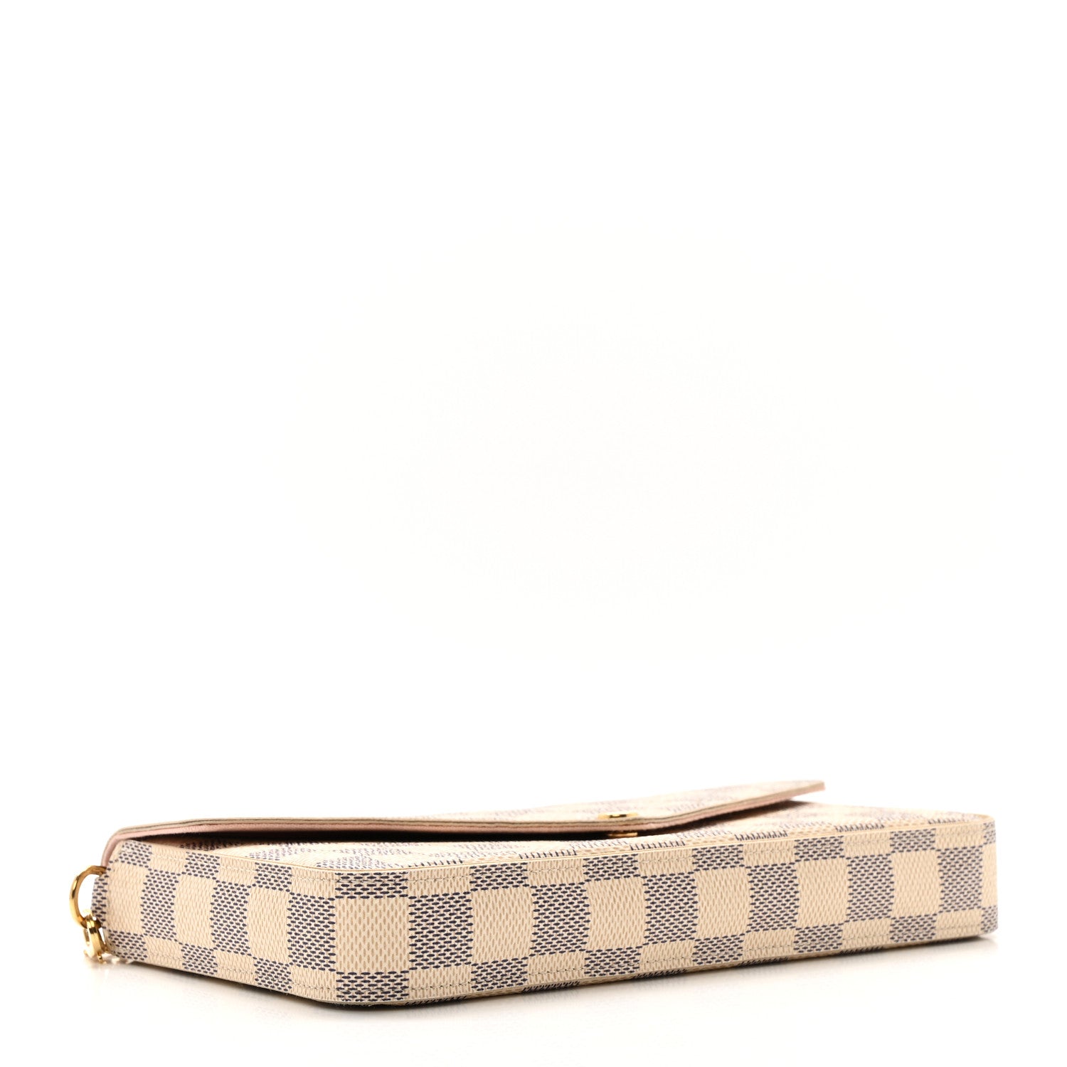 Louis Vuitton Damier Azur Pochette Felicie Chain Wallet Rose Ballerine 5 of 10