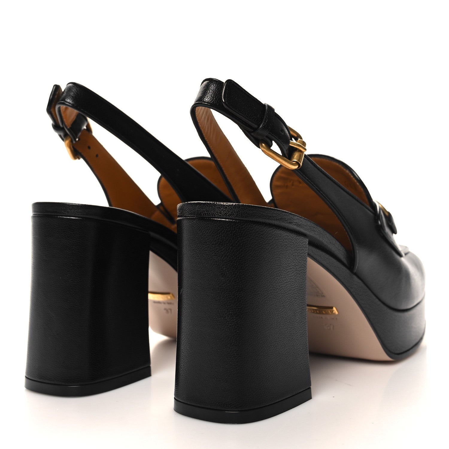 Gucci Quentin Granada Kid Horsebit Slingbacks Pumps 37 Black 4 of 9