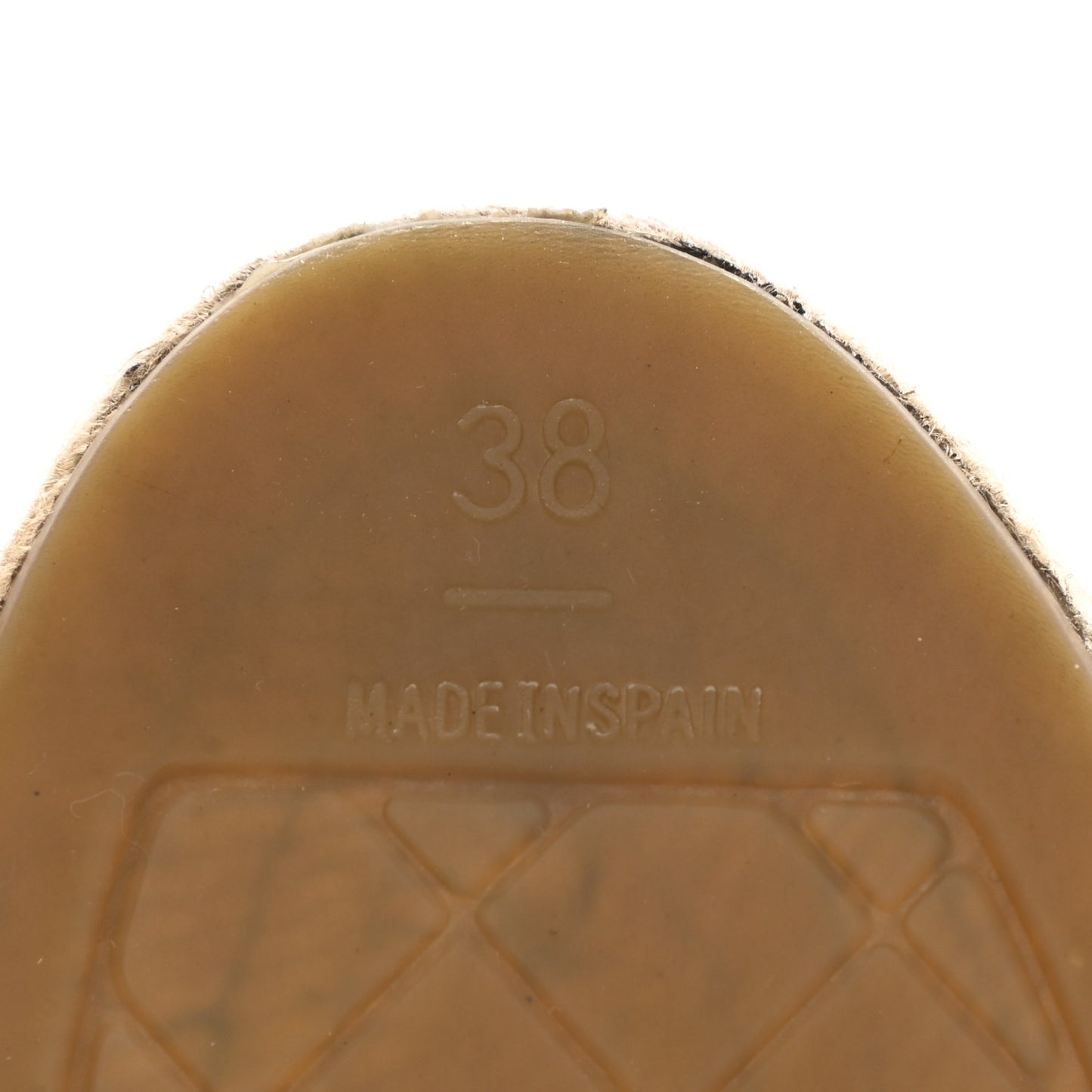 Lambskin CC Espadrilles 38 Beige Black