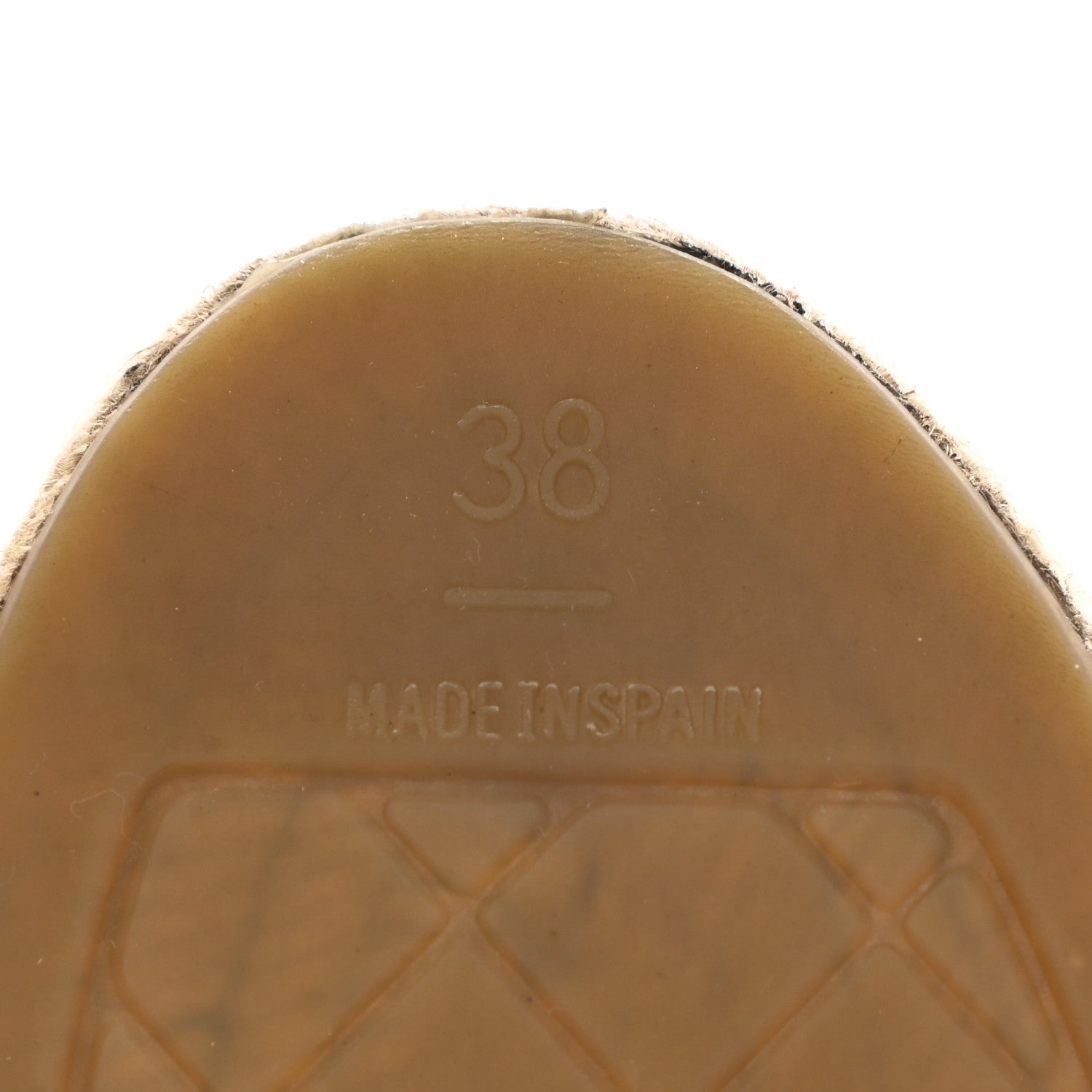 Chanel Lambskin CC Espadrilles 38 Beige Black 7 of 11