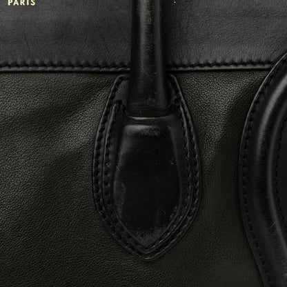 Celine Smooth Calfskin Mini Bi-Color Luggage Forest Black 22 of 29