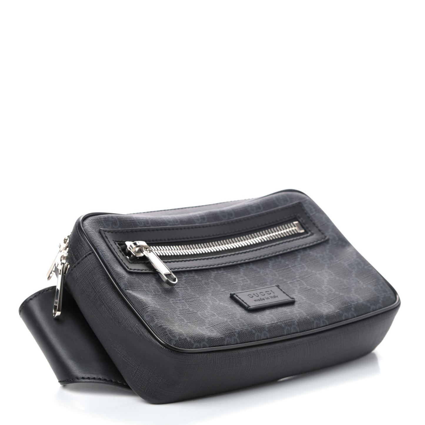 Soft GG Supreme Monogram Web Belt Bag Black Grey