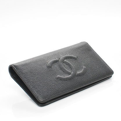 Chanel Caviar Timeless CC Yen Wallet Black 4 of 9