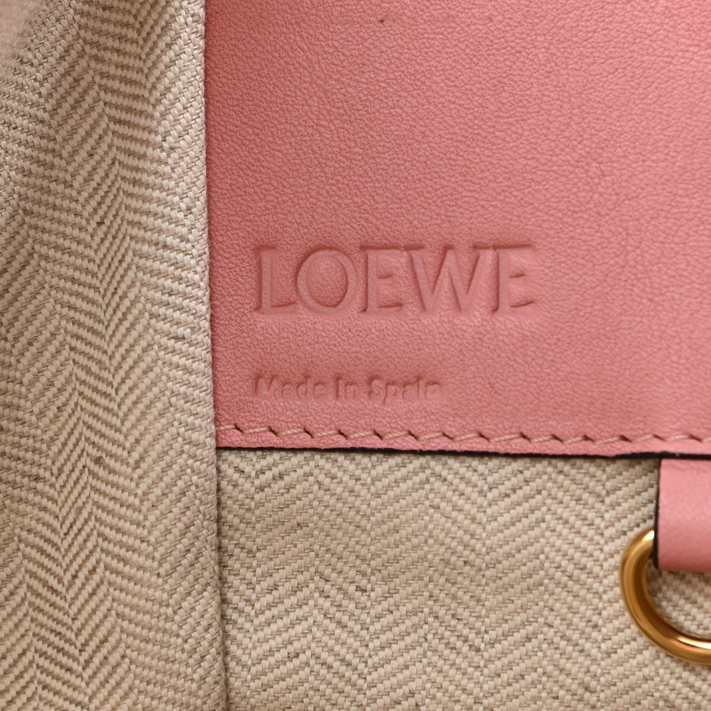 Calfskin Small Hammock Shoulder Bag Pastel Pink Tan