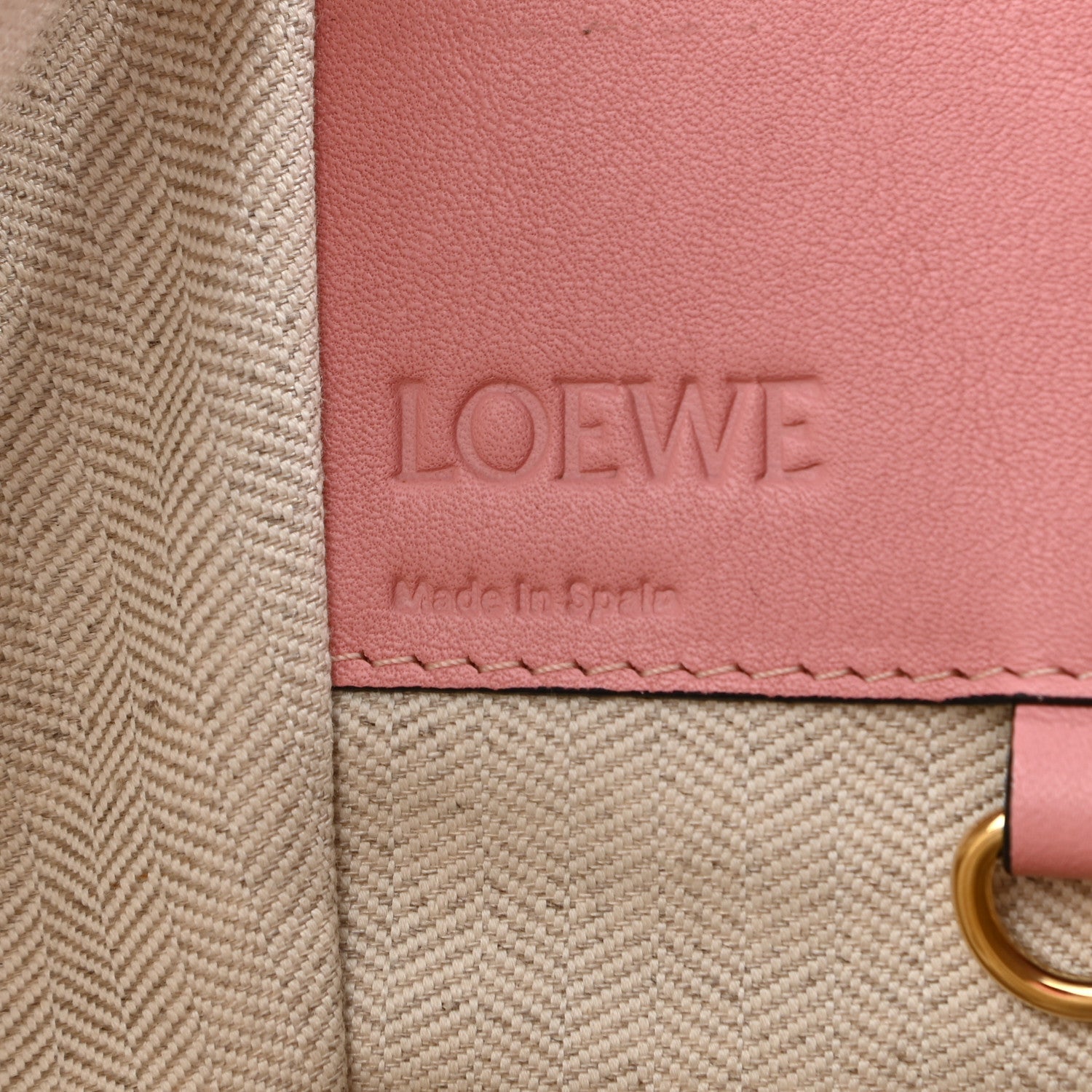 Loewe Calfskin Small Hammock Shoulder Bag Pastel Pink Tan 5 of 9