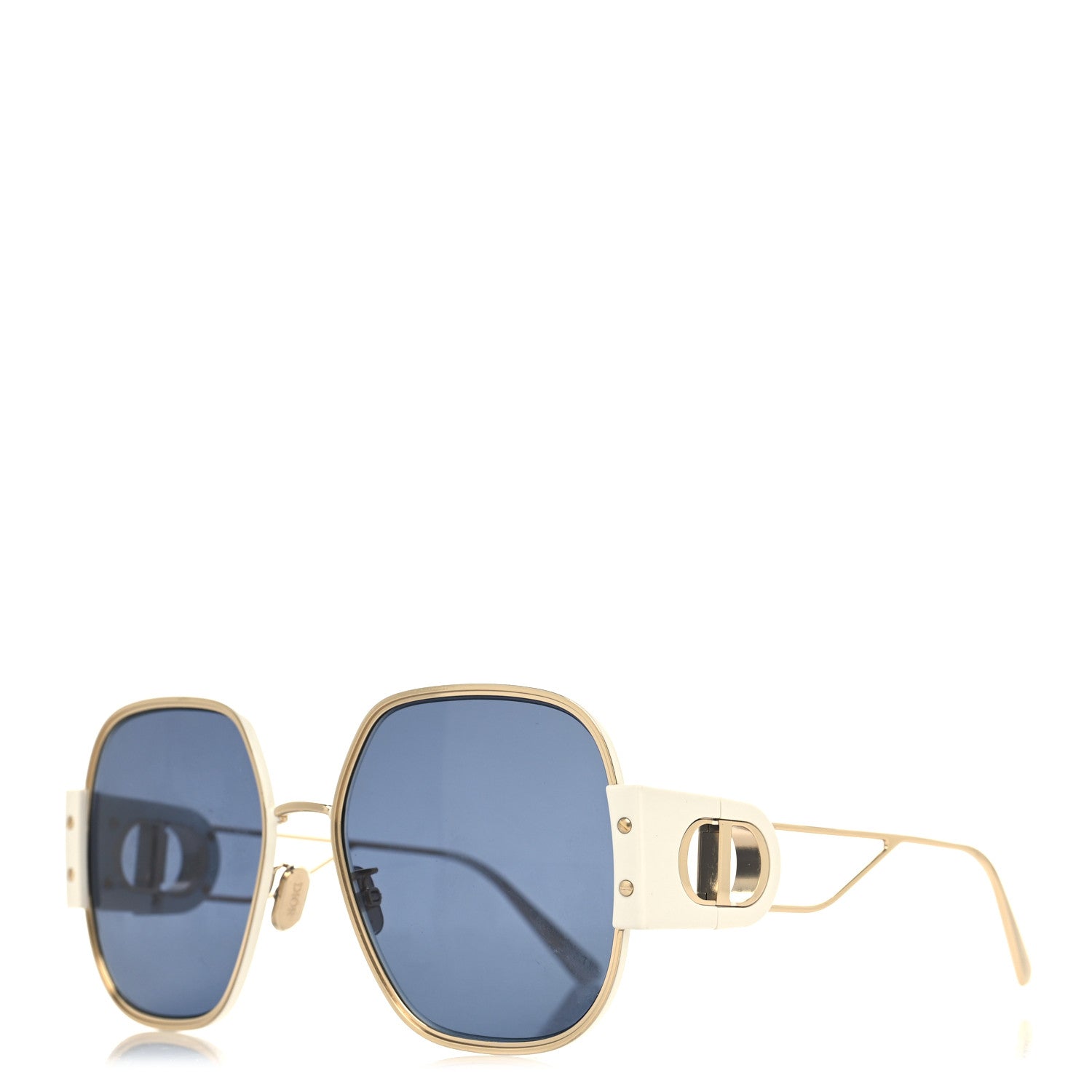 Christian Dior Butterfly 30 Montaigne S5U Sunglasses Gold Ivory Blue 1 of 8