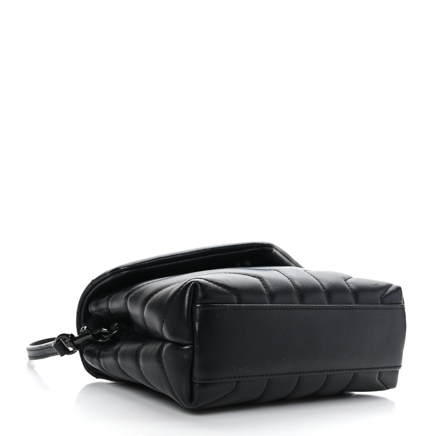 Saint Laurent Calfskin Y Quilted Monogram Monochrome Toy Loulou Crossbody Bag Black 4 of 9