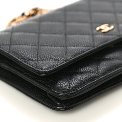 Chanel Caviar Quilted Wallet On Chain WOC Black 10 of 14