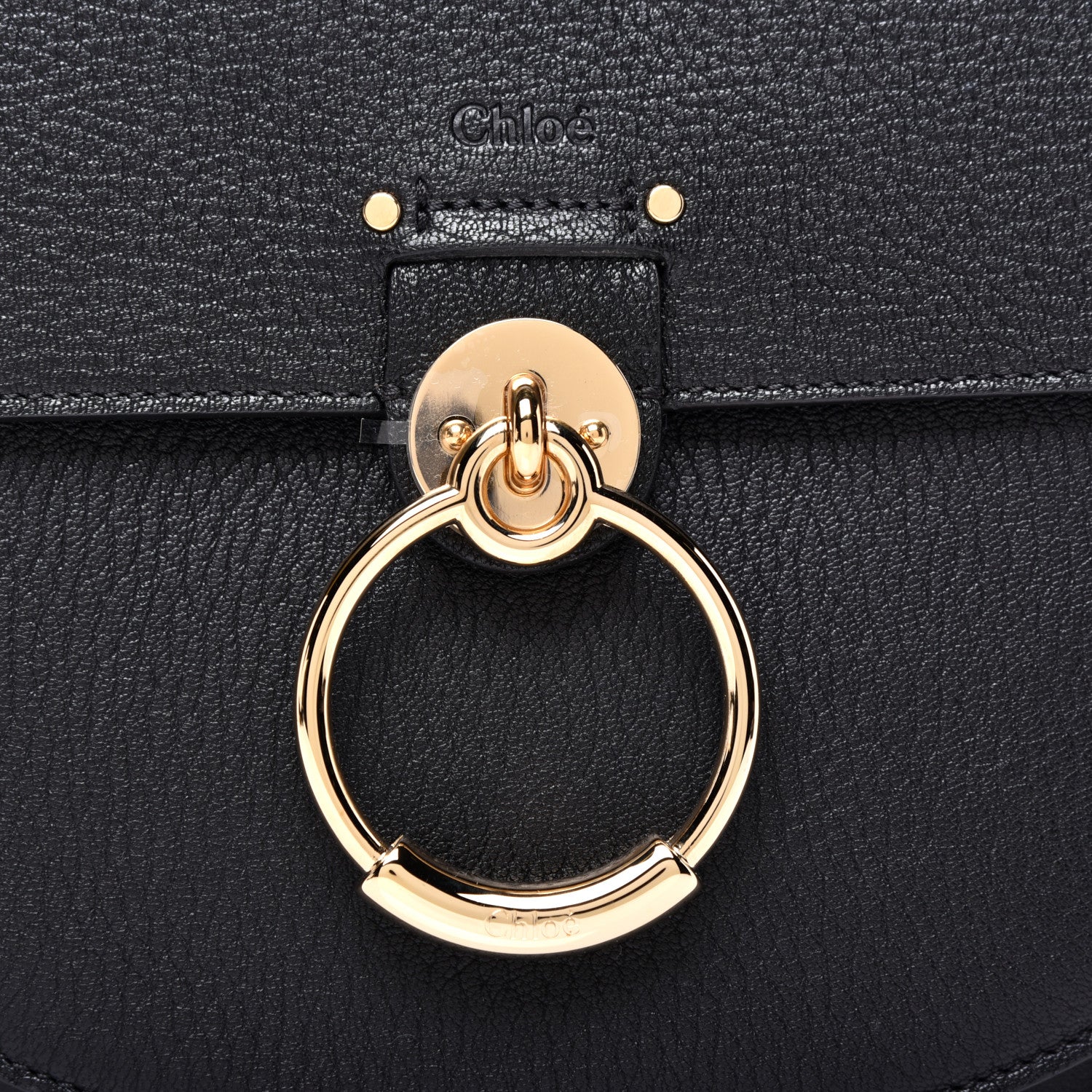 Chloe Grained Calfskin Large Tess Bag Black 10 of 11