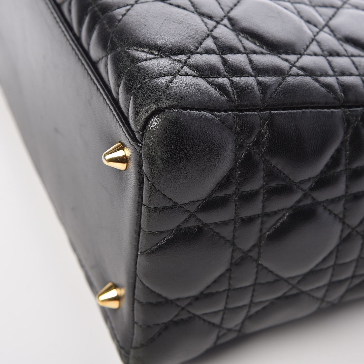 Lambskin Cannage Medium Lady Dior Black