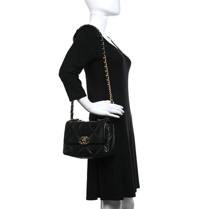 Chanel Goatskin Quilted Medium Chanel 19 Flap Black 2 of 11
