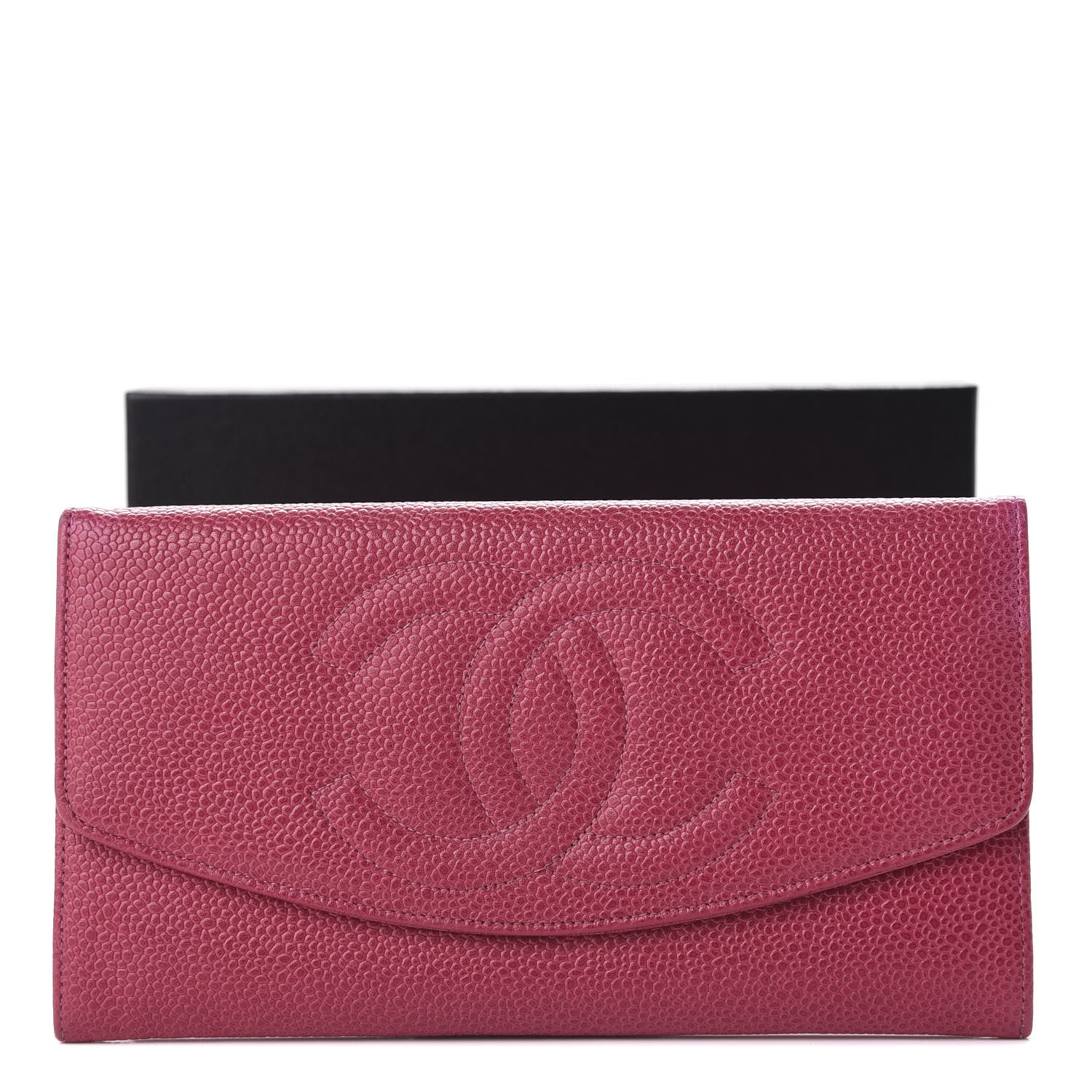 Chanel Caviar Timeless CC Wallet Dark Fuchsia 14 of 14