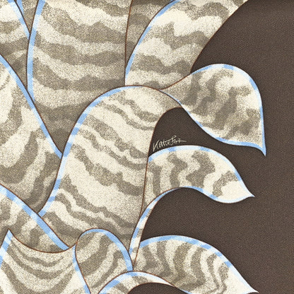 Hermes Silk Index Bromeliaceae Scarf 90 Ebene Bleu Miel 4 of 11