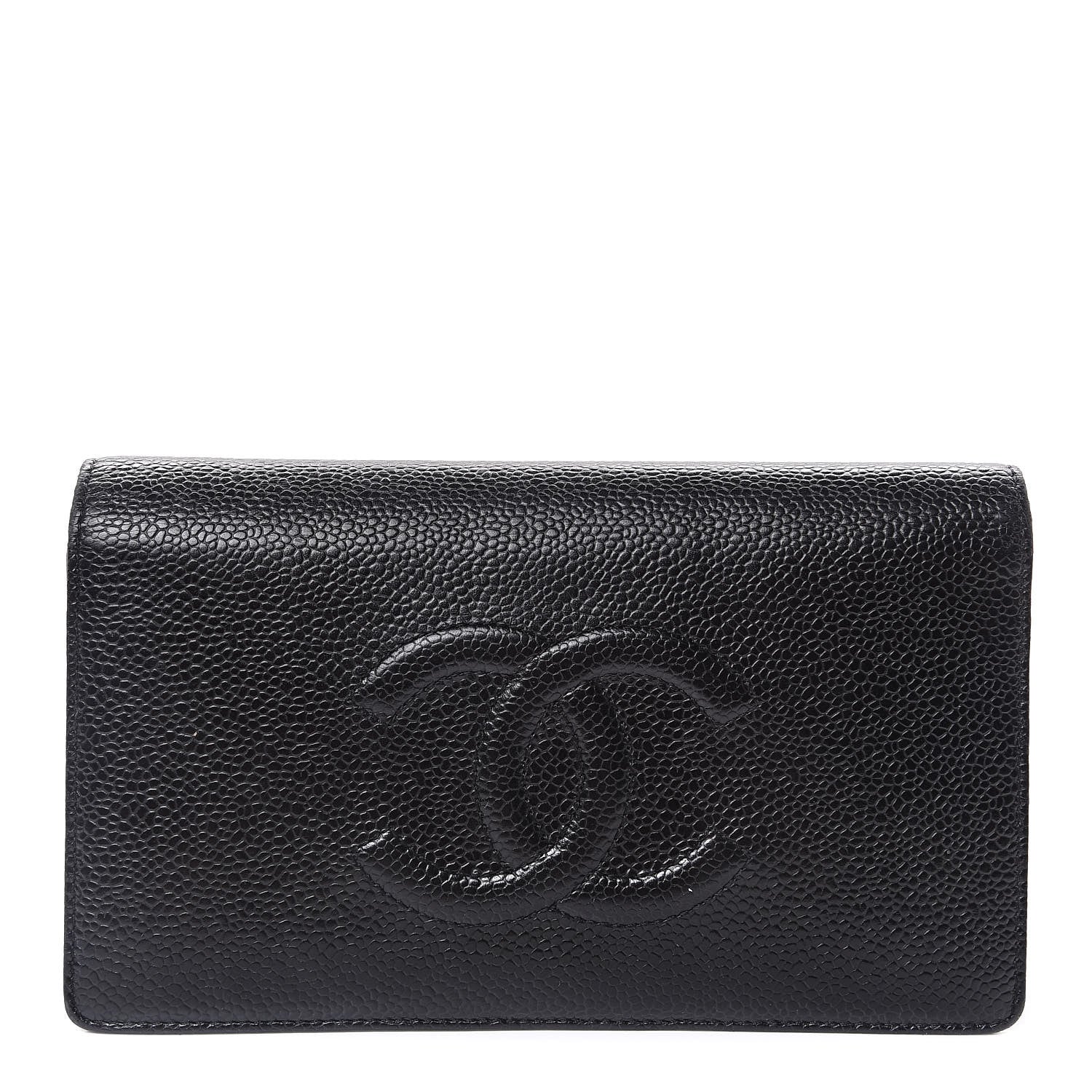 Chanel Caviar Timeless CC Yen Wallet Black 1 of 13