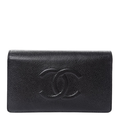 Chanel Caviar Timeless CC Yen Wallet Black 1 of 13