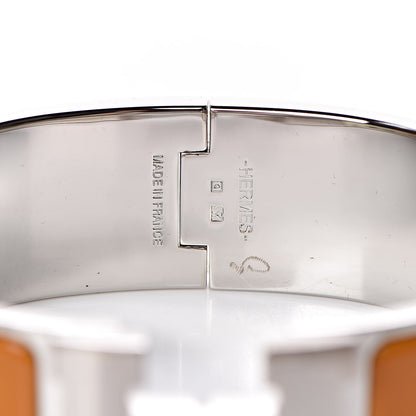 Hermes Enamel Wide Clic Clac H Bracelet GM Curcuma 4 of 5