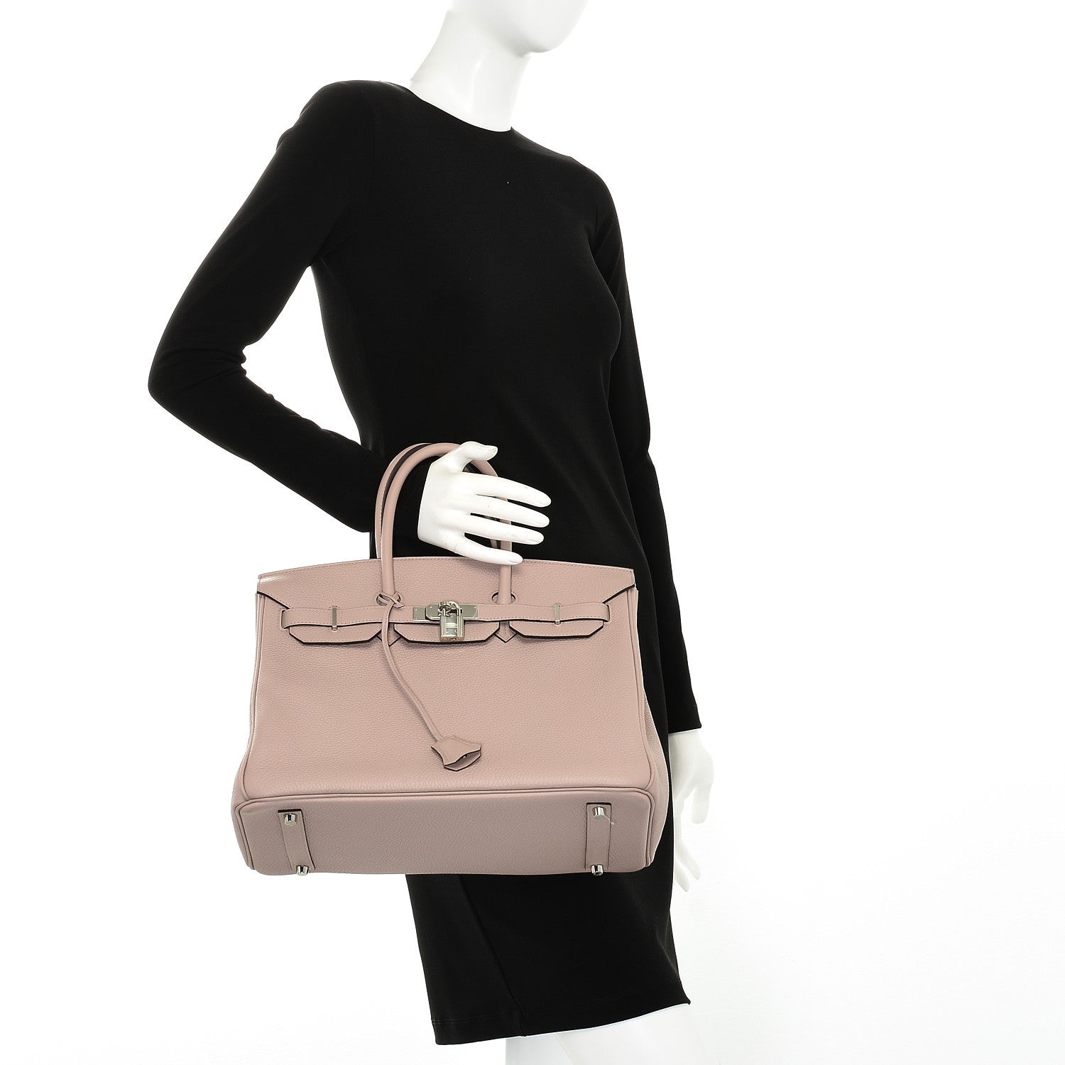 Hermes Taurillon Clemence Birkin 35 Glycine 2 of 7