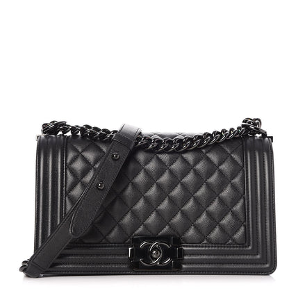 Chanel Caviar Quilted Medium Boy Flap So Black 1 of 7