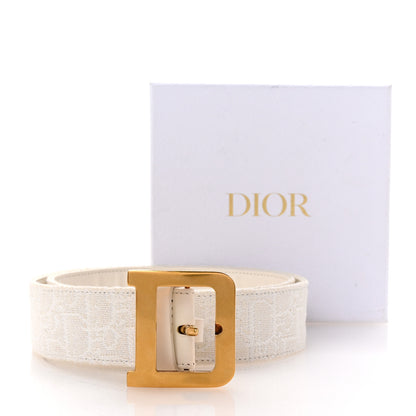 Christian Dior Oblique Diorquake Belt 75 30 Ivory 7 of 7