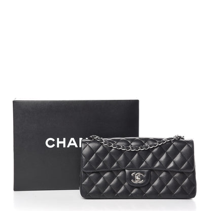 Chanel Lambskin Quilted East West Flap Black 17 of 17