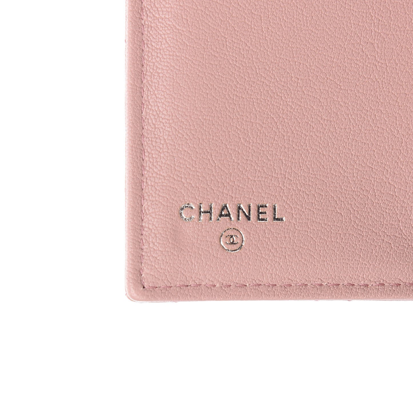 Lambskin Quilted CC Box Flap Wallet Light Pink