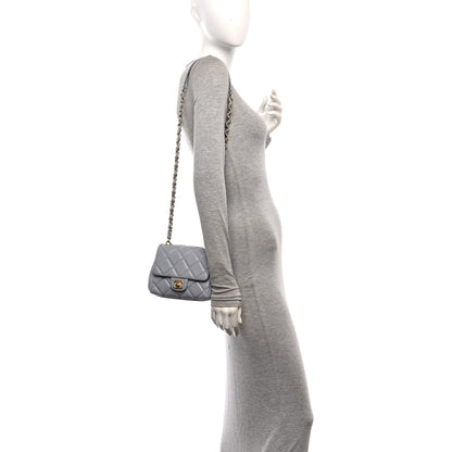 Chanel Lambskin Quilted Mini Flap Light Grey 2 of 10