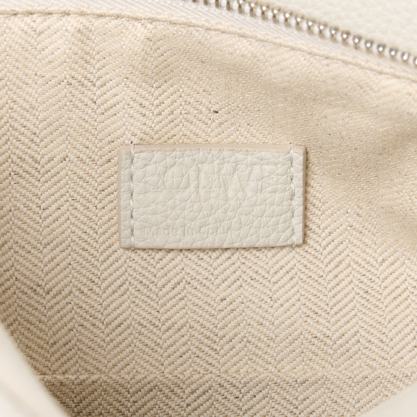 Soft Grained Calfskin Small Puzzle Edge Bag Soft White