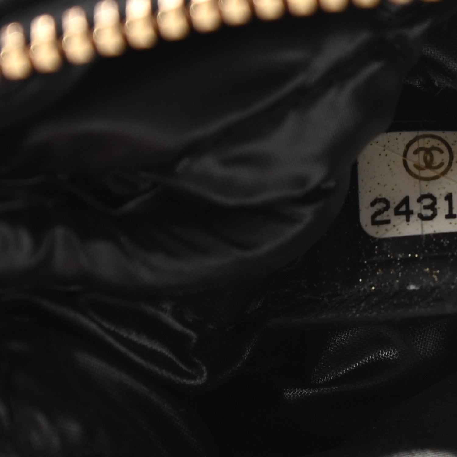 Chanel Lambskin Stitched Small Cosmetic Case Black 7 of 9