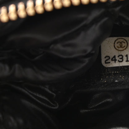 Chanel Lambskin Stitched Small Cosmetic Case Black 7 of 9
