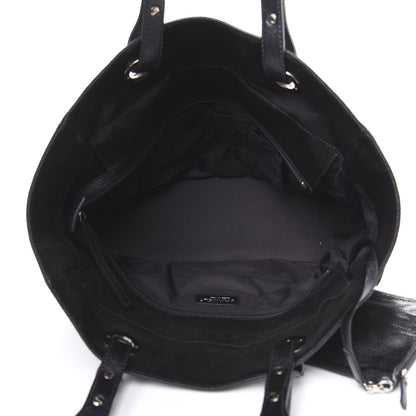 Chanel Coated Canvas Quilted Large Paris Biarritz Tote Black 4 of 10