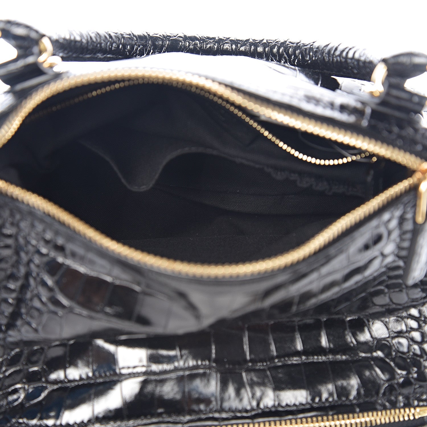 Givenchy Calfskin Crocodile Embossed Small Pandora Black 4 of 9