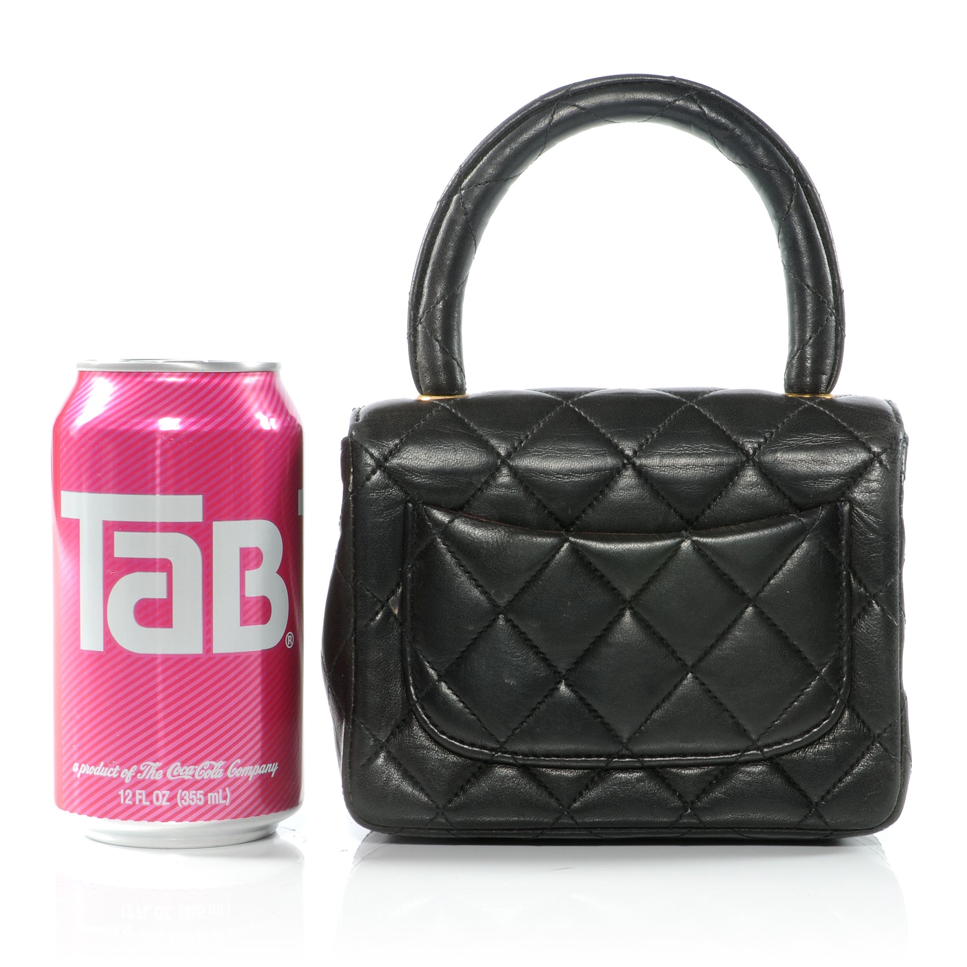Chanel Lambskin Mini Kelly Flap Bag Black 2 of 8