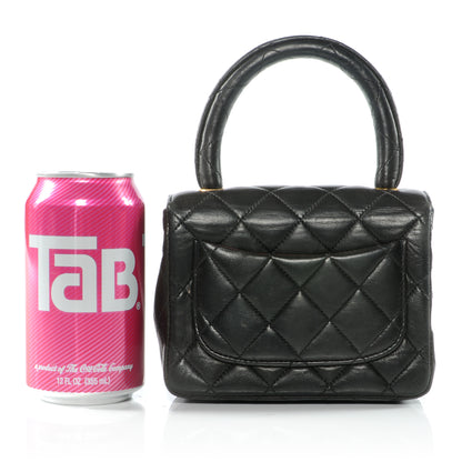 Chanel Lambskin Mini Kelly Flap Bag Black 2 of 8