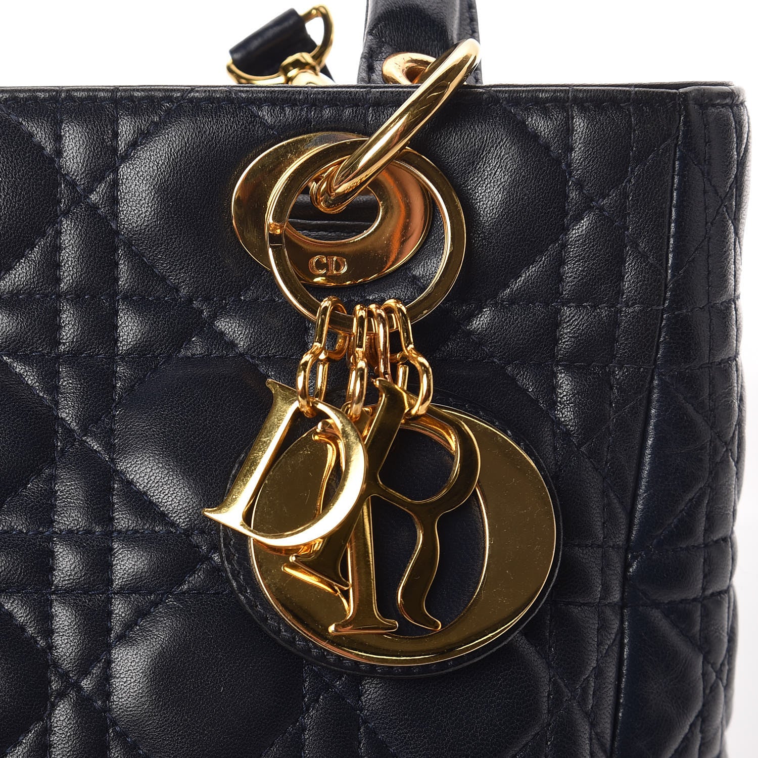 Christian Dior Lambskin Cannage Medium Lady Dior Indigo Blue 11 of 18