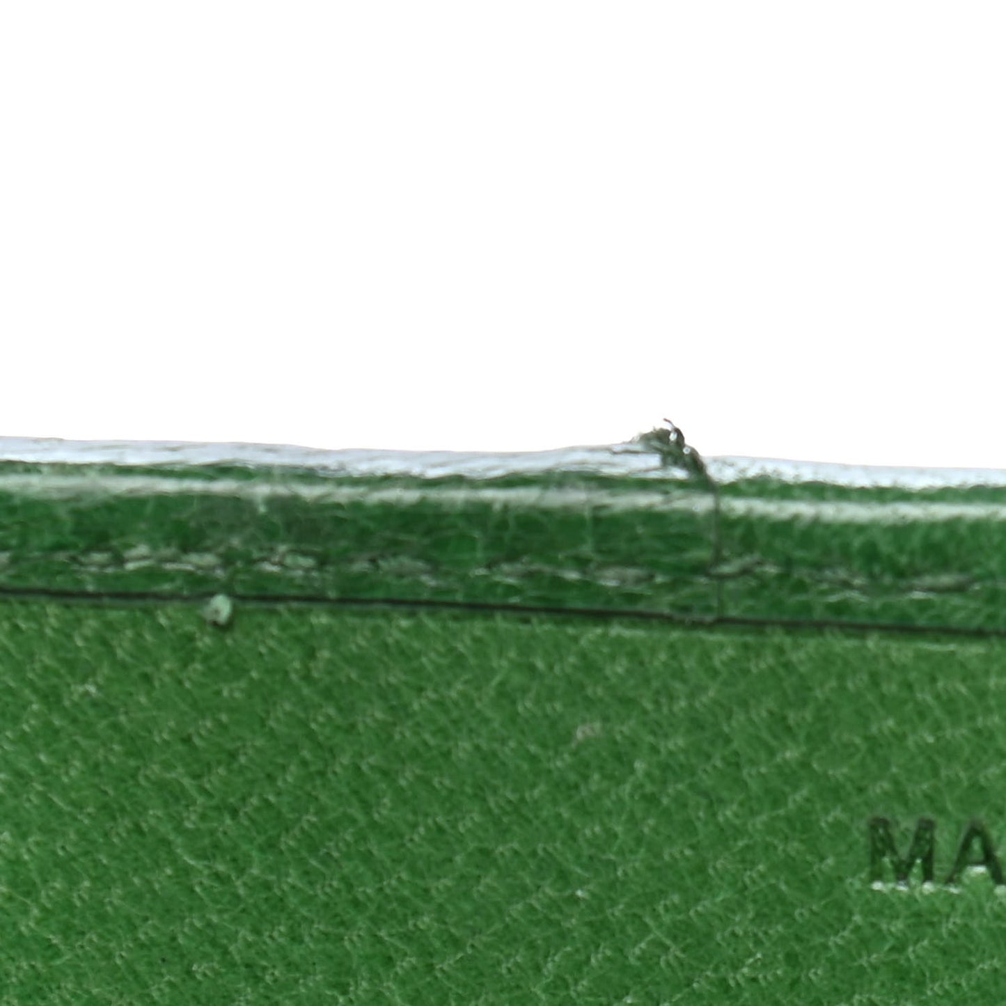 Goatskin Woven Chain Wallet Verde