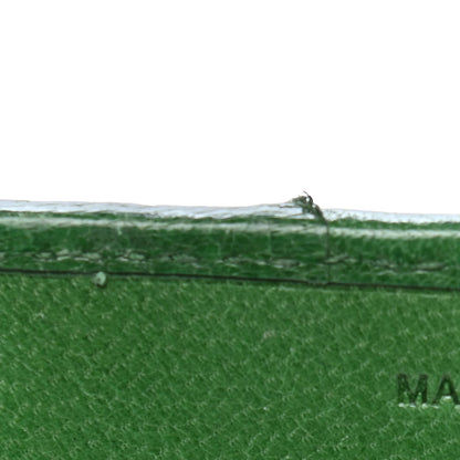 Prada Goatskin Woven Chain Wallet Verde 5 of 5